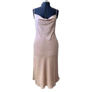 Show Me Your Mumu Verona Cowl Bridesmaid Slip Dress Dusty Blush Crisp, NWT$168 S
